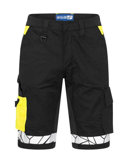 ProJob Workwear PJ647510 ProJob 7510 Work Shorts - Black/Yellow
