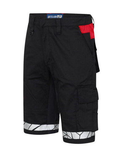 ProJob Workwear PJ647510 ProJob 7510 Work Shorts - Black/Red