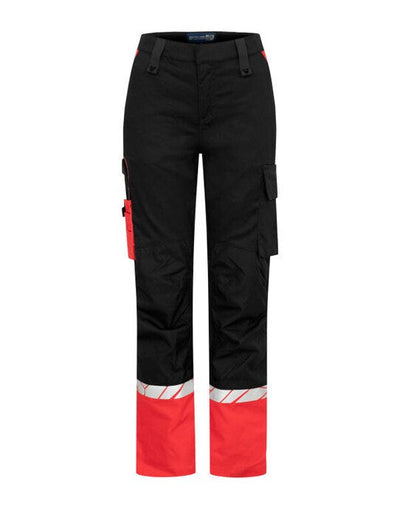 ProJob Workwear PJ647512 ProJob Progression 7512 Ladies Workpant - Black/Red
