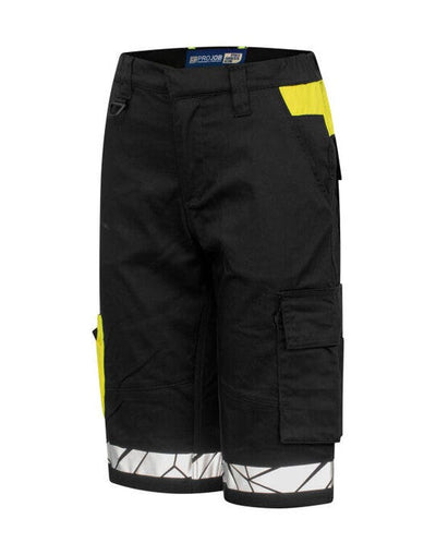 ProJob Workwear PJ647514 ProJob Progression 7514 Ladies Shorts - Black/Yellow