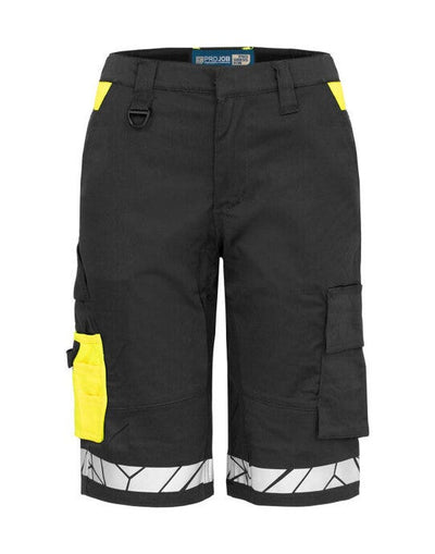 ProJob Workwear PJ647514 ProJob Progression 7514 Ladies Shorts - Black/Yellow