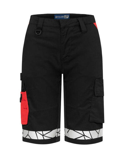 ProJob Workwear PJ647514 ProJob Progression 7514 Ladies Shorts - Black/Red