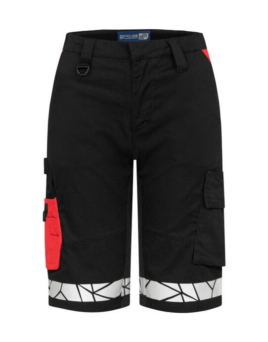 ProJob Workwear PJ647514 ProJob Progression 7514 Ladies Shorts - Black/Red