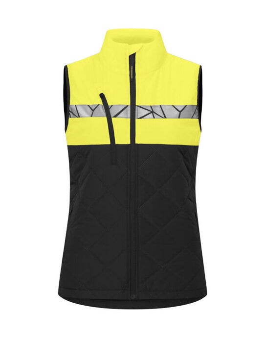 ProJob Workwear PJ647701 ProJob Progression 7701 Ladies Vest - Black/Yellow