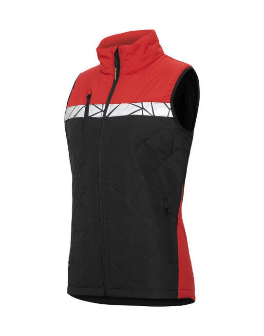 ProJob Workwear PJ647701 ProJob Progression 7701 Ladies Vest - Black/Red