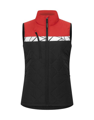 ProJob Workwear PJ647701 ProJob Progression 7701 Ladies Vest - Black/Red