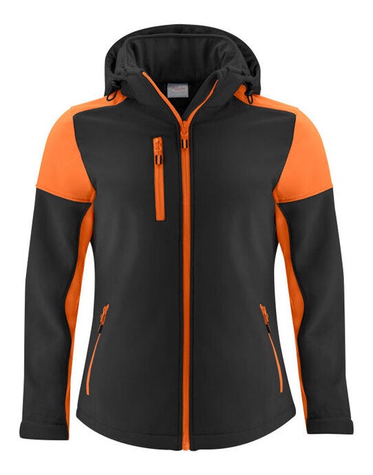 Printer Prime PP2261066 Ladies Softshell - Black/Orange