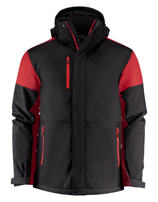 Printer Prime PP2261071 Mens Padded Softshell - Black/Red