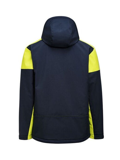 Printer Prime PP2261071 Mens Padded Softshell - Navy/Neon Yellow