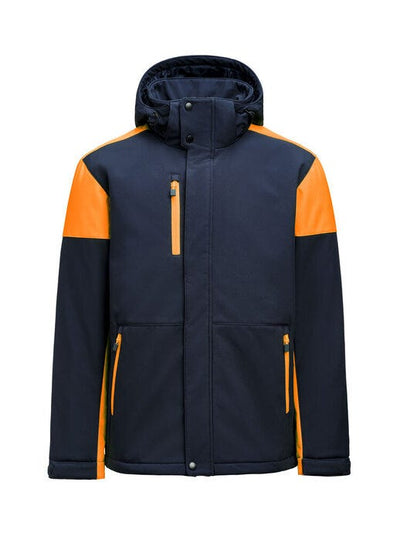 Printer Prime PP2261071 Mens Padded Softshell - Navy/Neon Orange