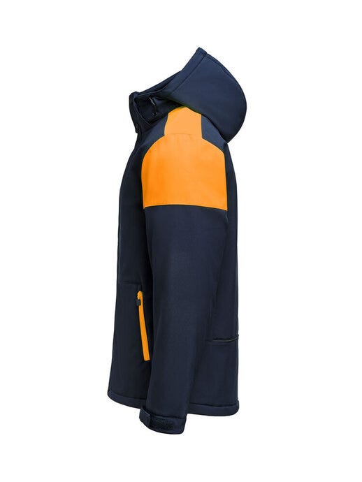Printer Prime PP2261071 Mens Padded Softshell - Navy/Neon Orange