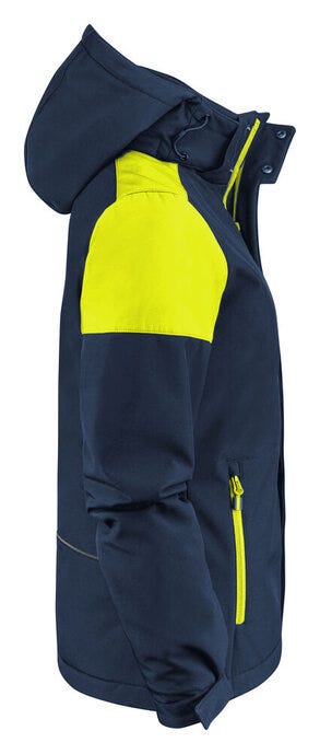 Printer Prime PP2261072 Ladies Padded Softshell - Navy/Neon Yellow
