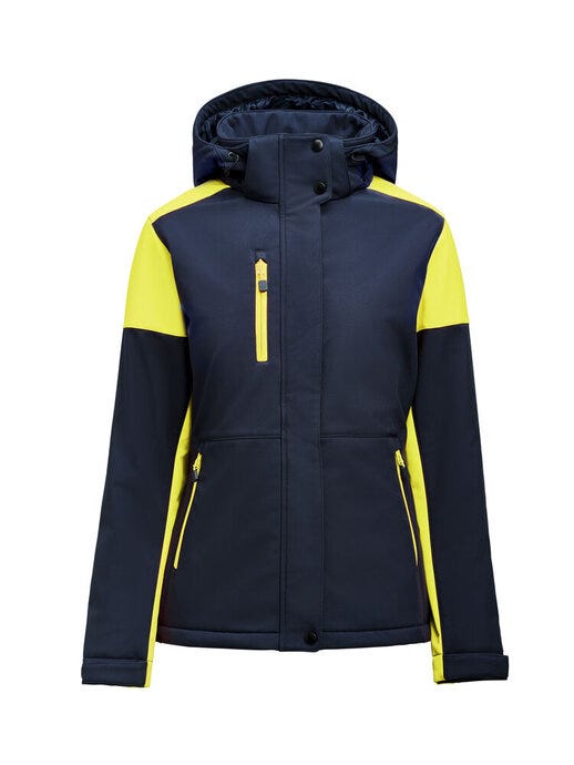 Printer Prime PP2261072 Ladies Padded Softshell - Navy/Neon Yellow