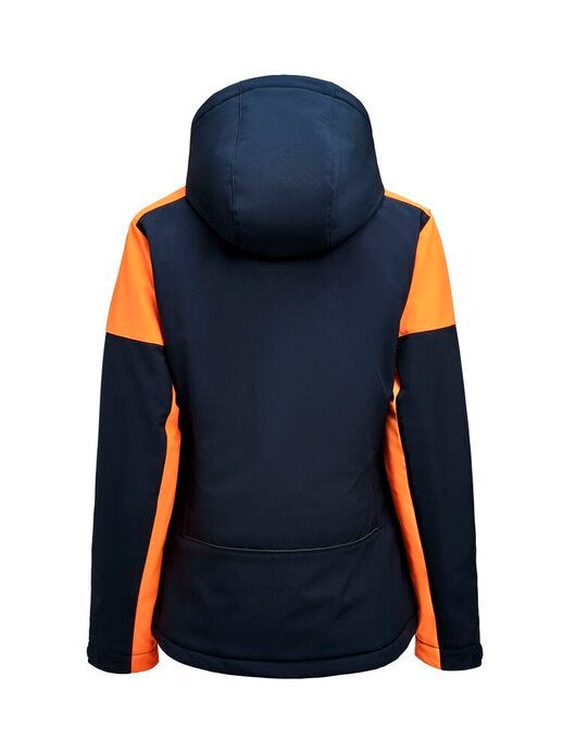 Printer Prime PP2261072 Ladies Padded Softshell - Navy/Neon Orange