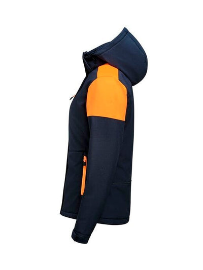 Printer Prime PP2261072 Ladies Padded Softshell - Navy/Neon Orange