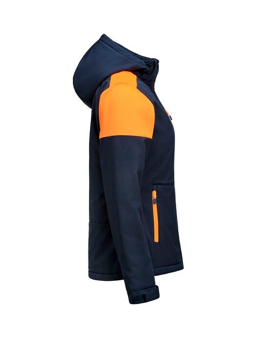 Printer Prime PP2261072 Ladies Padded Softshell - Navy/Neon Orange