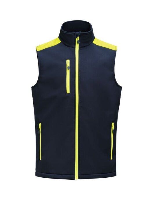 Printer Prime PP2261083 Softshell Vest - Navy/Neon Yellow