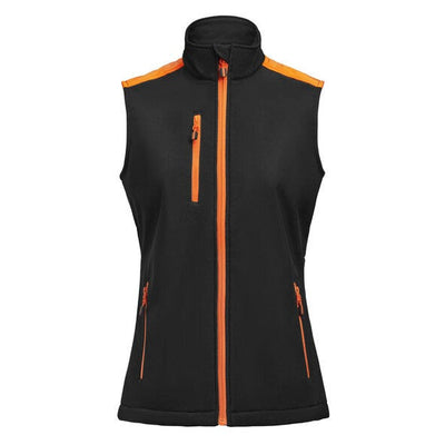 Printer Prime PP2261084 Ladies Softshell Vest - Black/Orange