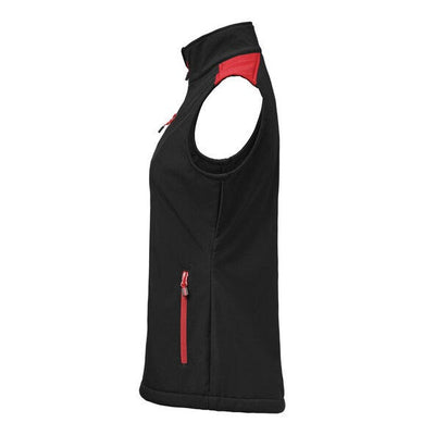 Printer Prime PP2261084 Ladies Softshell Vest - Black/Red