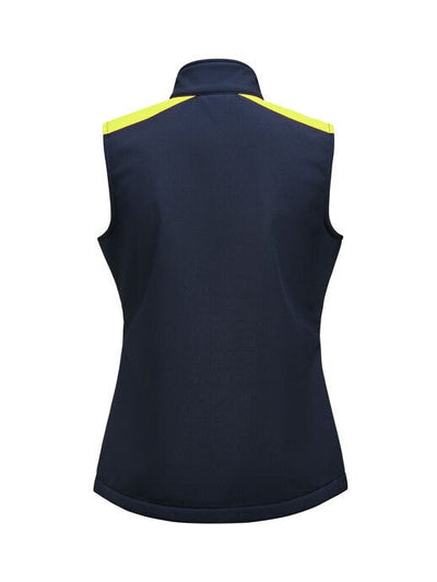 Printer Prime PP2261084 Ladies Softshell Vest - Navy/Neon Yellow