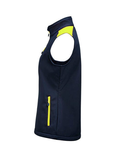 Printer Prime PP2261084 Ladies Softshell Vest - Navy/Neon Yellow