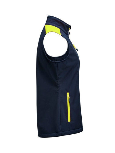 Printer Prime PP2261084 Ladies Softshell Vest - Navy/Neon Yellow