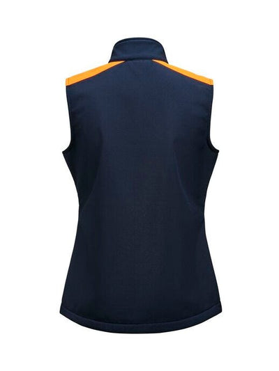 Printer Prime PP2261084 Ladies Softshell Vest - Navy/Neon Orange