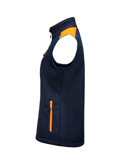 Printer Prime PP2261084 Ladies Softshell Vest - Navy/Neon Orange