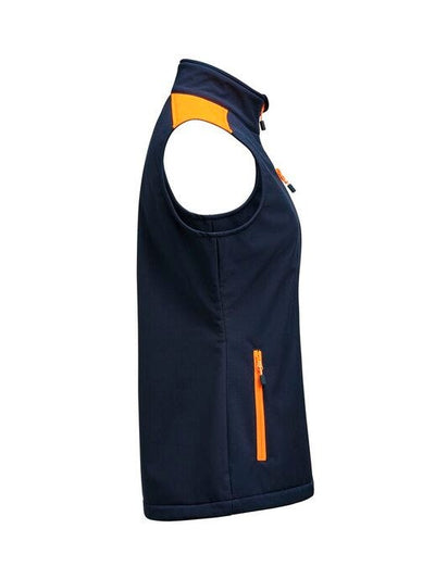Printer Prime PP2261084 Ladies Softshell Vest - Navy/Neon Orange