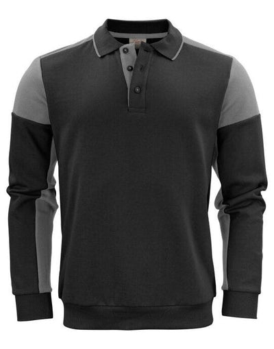 Printer Prime PP2262060 Long Sleeve Polosweater - Black/Anthracite