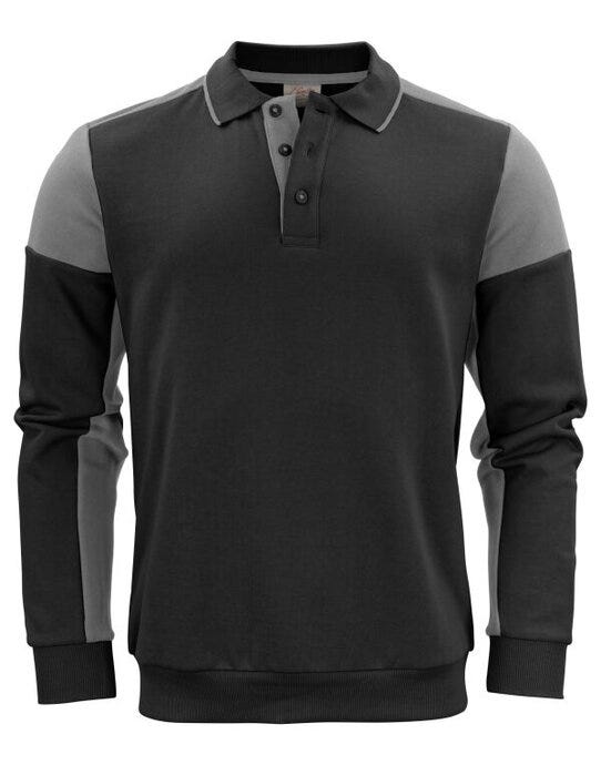 Printer Prime PP2262060 Long Sleeve Polosweater - Black/Anthracite