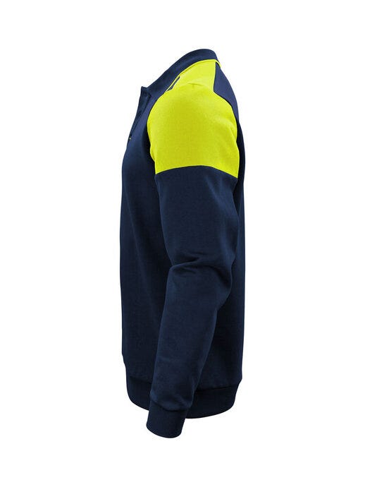 Printer Prime PP2262060 Long Sleeve Polosweater - Navy/Neon Yellow