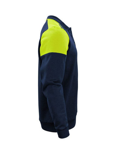Printer Prime PP2262060 Long Sleeve Polosweater - Navy/Neon Yellow