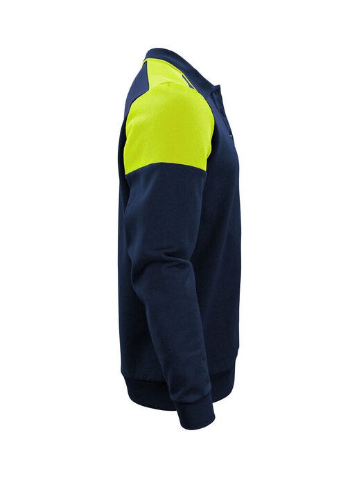 Printer Prime PP2262060 Long Sleeve Polosweater - Navy/Neon Yellow