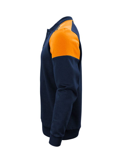 Printer Prime PP2262060 Long Sleeve Polosweater - Navy/Neon Orange