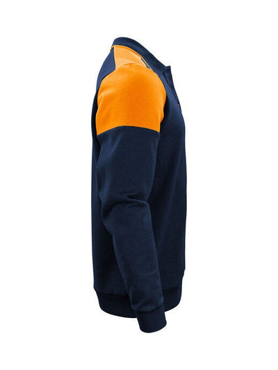 Printer Prime PP2262060 Long Sleeve Polosweater - Navy/Neon Orange