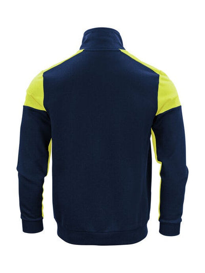 Printer Prime PP2262061 Full Zip Sweater - Navy/Neon Yellow