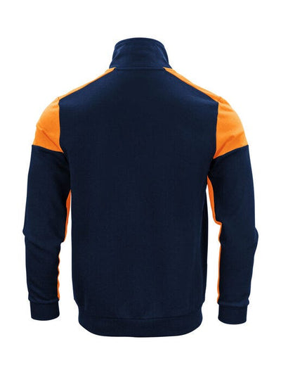Printer Prime PP2262061 Full Zip Sweater - Navy/Neon Orange