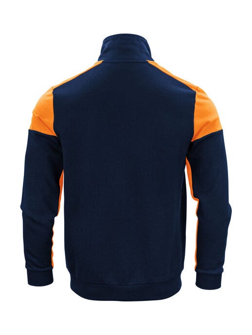 Printer Prime PP2262061 Full Zip Sweater - Navy/Neon Orange