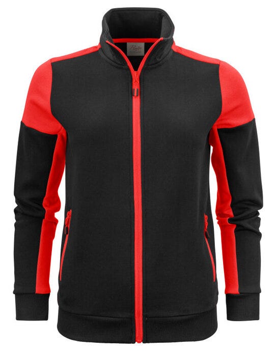 Printer Prime PP2262062 Ladies Full Zip Sweat - Black/Red