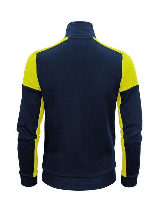 Printer Prime PP2262062 Ladies Full Zip Sweat - Navy/Neon Yellow