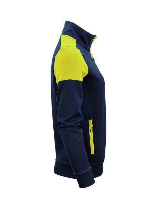 Printer Prime PP2262062 Ladies Full Zip Sweat - Navy/Neon Yellow