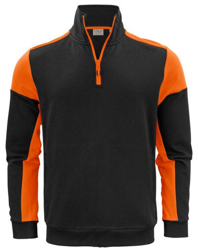Printer Prime PP2262069 Half Zip Sweater - Black/Orange
