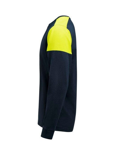 Printer Prime PP2264036 Long Sleeve T-Shirt - Navy/Neon Yellow