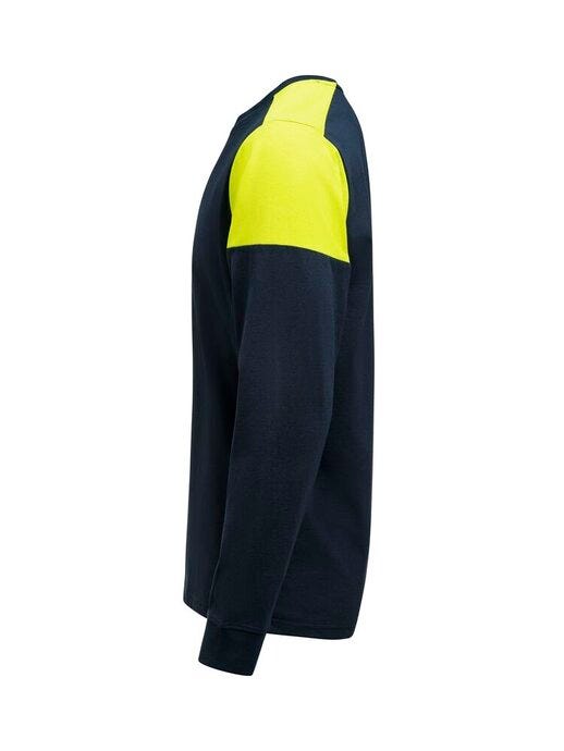 Printer Prime PP2264036 Long Sleeve T-Shirt - Navy/Neon Yellow