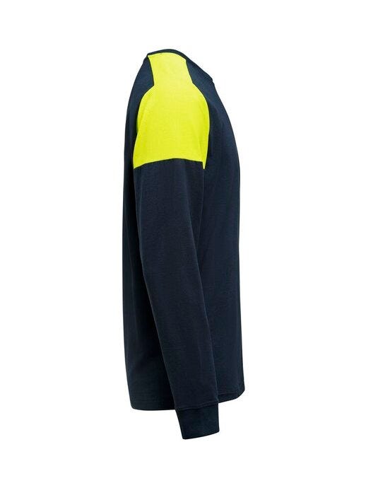 Printer Prime PP2264036 Long Sleeve T-Shirt - Navy/Neon Yellow