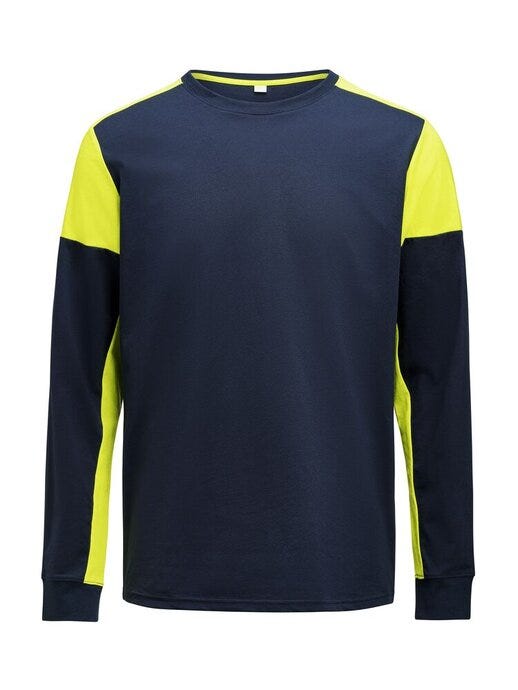 Printer Prime PP2264036 Long Sleeve T-Shirt - Navy/Neon Yellow
