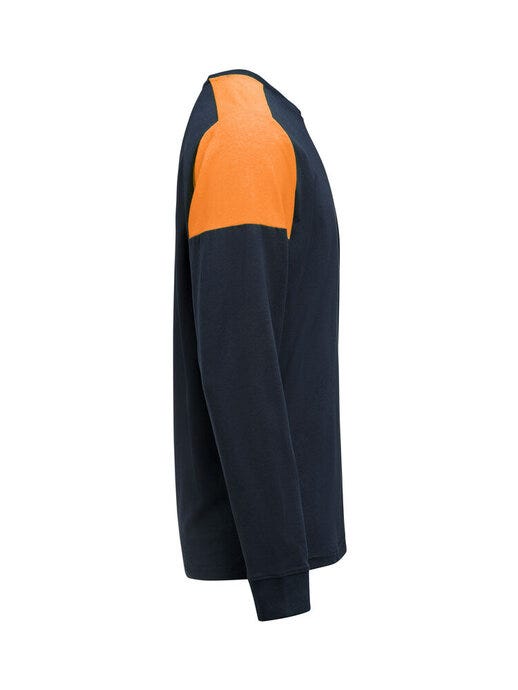 Printer Prime PP2264036 Long Sleeve T-Shirt - Navy/Neon Orange