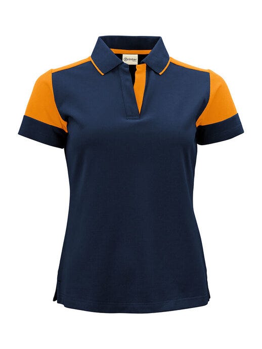 Printer Prime PP2265025 Ladies Polo - Navy/Neon Orange