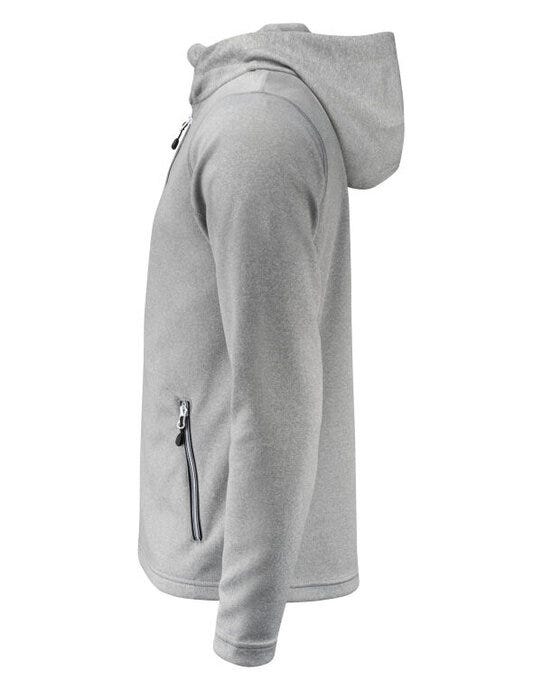 Printer Red PR2262056 Layback Full Zip Hoodie - Grey Melange